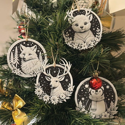 Комплект от 4 орнамента - животни