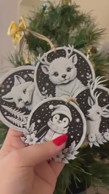 Комплект от 4 орнамента - животни